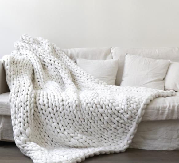 white sofa decoration blanket