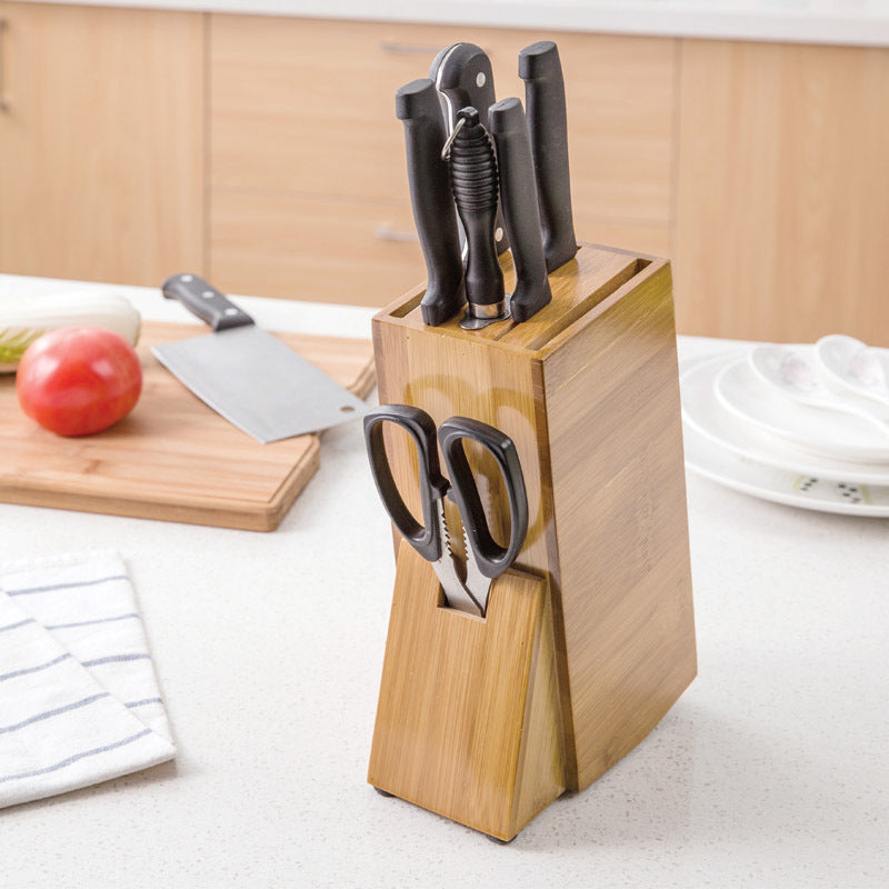 Bamboo Kitchen Accessories Storage Knife Holder -Nestledhome