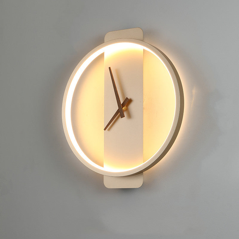 round white bedside lamp clock