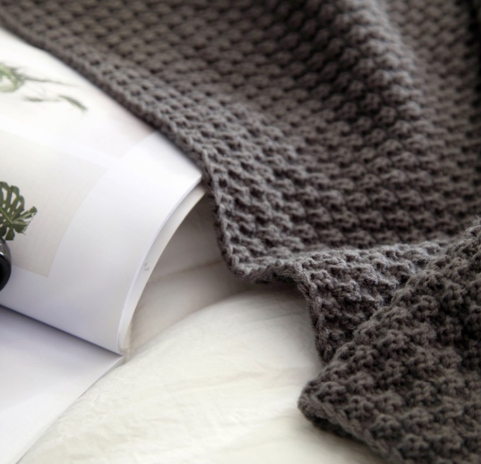 Nordic Wool Blanket With Ball Fringe-Nestledhome